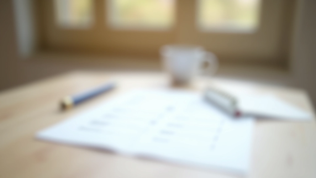 Dokument s formulářem na stipendium leží na stole vedle pera a notebooku