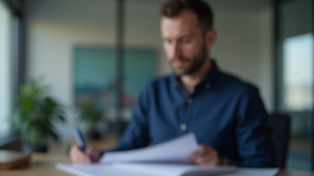 Muž v brýlích pečlivě čtoucí smlouvu o stavebním spořením s poznámkami vedle