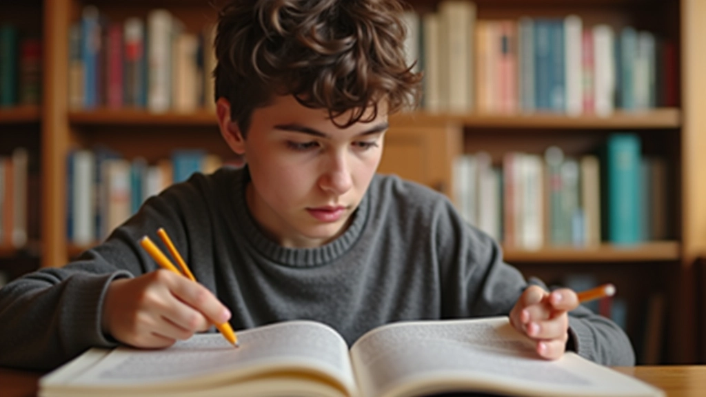 Vysokoškolský student v knihovně